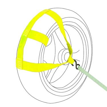 Imagem de MOTO4U Alça universal de amarração da roda traseira da motocicleta em amarelo