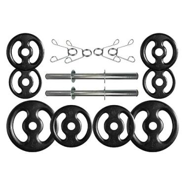 Imagem de Kit com Barras de Halteres e Anilhas de Ferro Fundido - 22 Kg