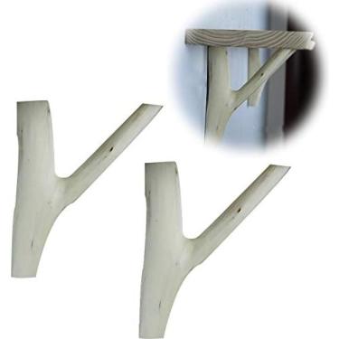 Imagem de Suportes De Suporte De Madeira Decorativos Rústicos Montados Na Parede Prateleira De Exibição De Andaimes 17 Cm 2 Peças,bonny369