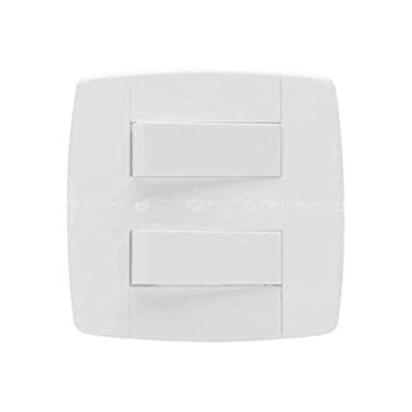 Imagem de Interruptor 2 Teclas Simples 2 X 4 Com Placa Branco Modular Ilumi