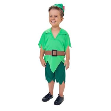 Imagem de Fantasia Peter Pan Menino Carnaval Festa Com Chapéu (G)
