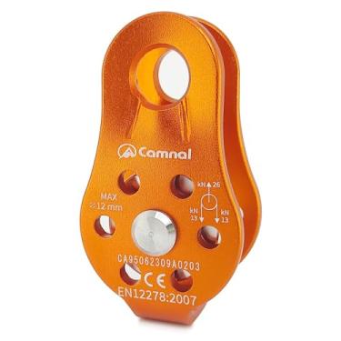 Imagem de EMMRAGNO Micro polia de placa fixa de escalada 26KN, polia de transporte de polia pequena de uso geral para escalada em rocha, rapel, esportes de tirolesa etc