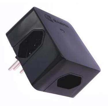Imagem de Protetor Energia Clamper 3 Tomadas Surtos E Raios - preto
