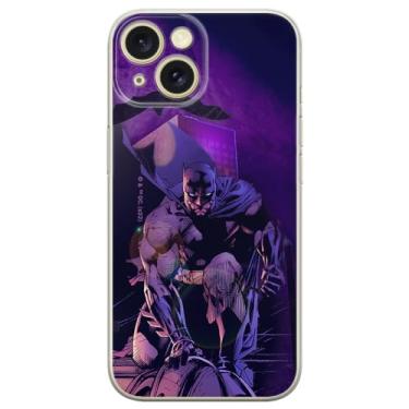Imagem de ERT GROUP Capa de celular para iPhone 15 original e oficialmente licenciada DC padrão Batman 072 perfeitamente adaptada à forma do celular, capa feita de TPU