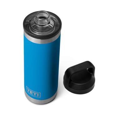 Imagem de YETI Garrafa Rambler de 530 ml, à prova de vazamento, isolada a vácuo, aço inoxidável com tampa Chug, azul (big wave blue)