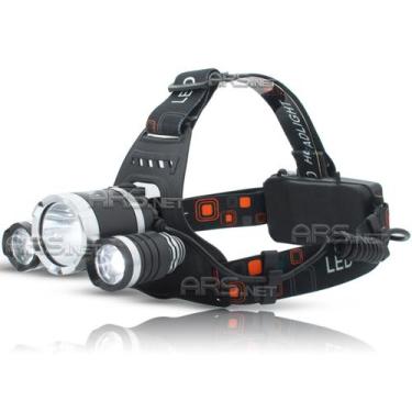 Imagem de Holofote Lanterna De Cabeça Recarregável Bivolt 3 Modos De Iluminação
