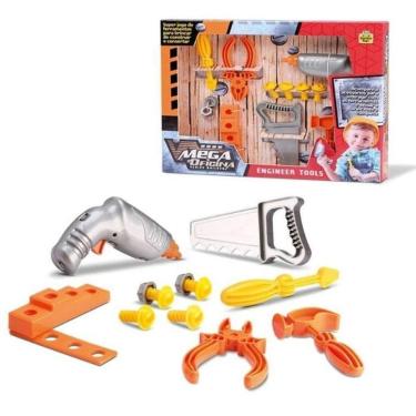 Imagem de Kit Mega Ferramentas Brinquedo 13 Peças Oficina Infantil