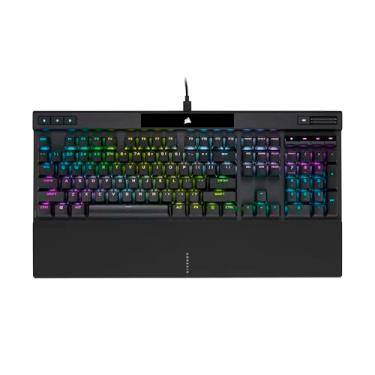 Imagem de Corsair Teclado mecânico para jogos K70 RGB PRO com fio (Cherry MX RGB Red Switches: linear e rápido, 8.000Hz Hyper-Polling, teclas PBT Double-Shot PRO, apoio de palma de toque suave) QWERTY, NA -