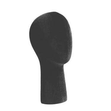 Imagem de Kokiya Ferramenta de modelagem de cabeça de manequim de treinamento leve, bloco de tecido, suporte de óculos, visor para fone de ouvido, fone de ouvido, preto