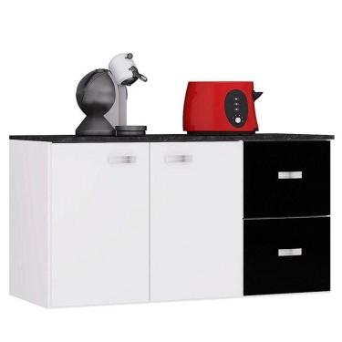 Imagem de Balcão Suspenso Julia Branco Preto - Poquema