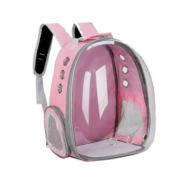Imagem de Mochila De Transporte Pet Visão 360 Panoramica Gato Cão Cor Rosa