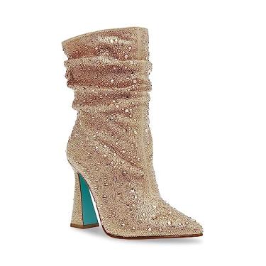 Imagem de Betsey Johnson Bota feminina de cano curto Mac, Ouro claro, 5.5