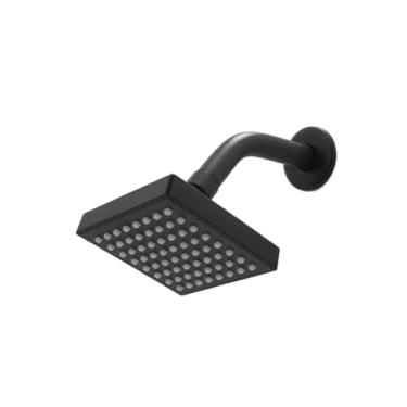 Imagem de Ducha Chuveiro Quadrada P/Aquecedor A Gás E Solar Preta