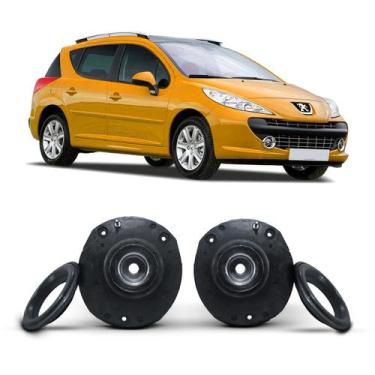 Imagem de Par Coxim Batente Suporte Rolamento Amortecedor Dianteiro Peugeot 207 