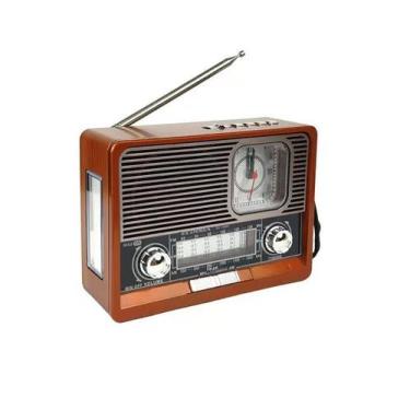 Imagem de Radio Retro Antigo Vintage Am Fm Bluetooth Bateria Recarregável USB - 
