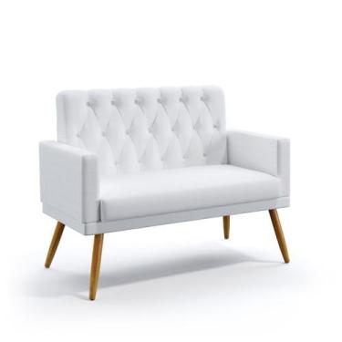 Imagem de Poltrona Namoradeira Decorativa Estofada Para Sala De Estar Vega Com R