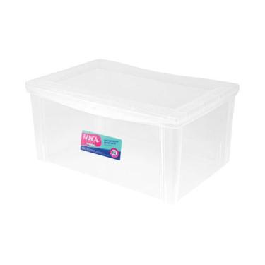 Imagem de Caixa Organizadora De Plástico Largo Color Kids 65l Cristal Ordene