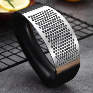 Imagem de Espremedor Amassador Triturador De Alho Inox Manual Prático - Bc Bora 