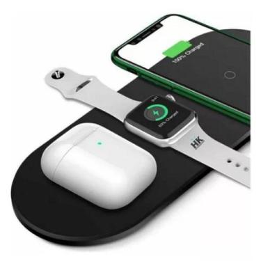 Imagem de Estação De Carregamento Por Indução 3 Em 1 Celular Fone Relógio - Hreb