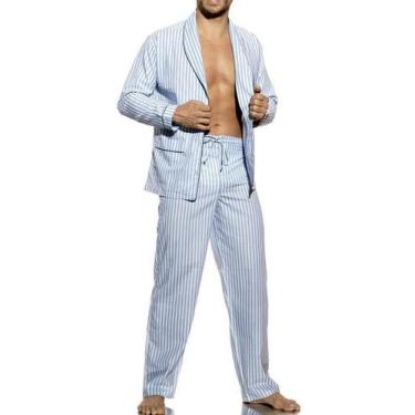 Imagem de Pijama Longo Presidente PL920 Masculino - Lenços Presidente, Listrado 