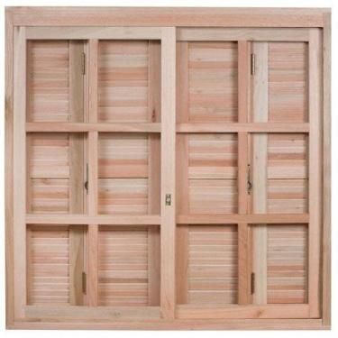 Imagem de Janela de Madeira Pantográfica 100x150cm com Caixilho 14cm Ewk 370 Ron