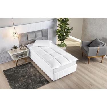 Imagem de Pillow Top Casal Soleiro Medida 1,88m X 88cm X Até 30 Cm Alt. Branco -