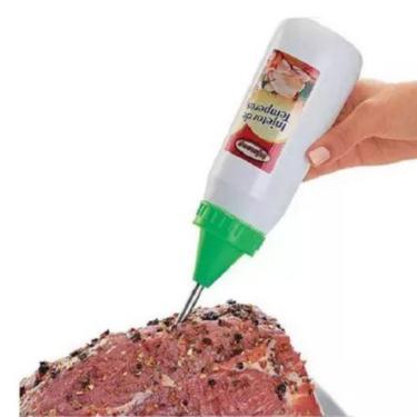 Imagem de Bisnaga Injetora De Temperos Para Carne e Frango Em Inox - Pra vc 