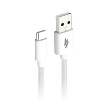 Imagem de Cabo USB-USB C C3Plus, 2Metros, Branco, 2A, Cb-C21Wh