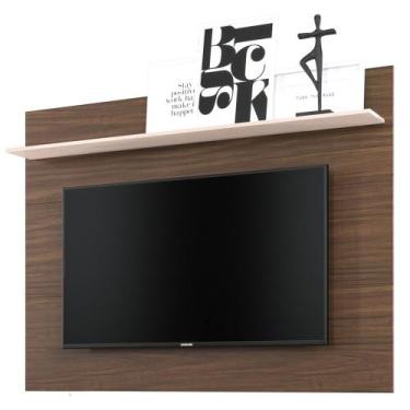 Imagem de Painel para TV até 47 Polegadas 1 Prateleira Maia Nogueira Real/Off Wh