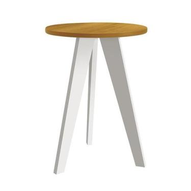 Imagem de Mesa de Canto Prince com Pés Branco - Reller Móveis, Savana