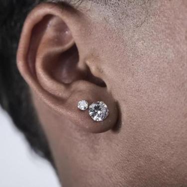 Imagem de Conjunto Diamante - Brinco Brilhante 9mm e 4mm - Realeza 925