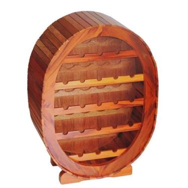 Imagem de Adega Rustica 21 Garrafas Madeira de Demolição Peroba Rosa Natural - M