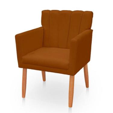 Imagem de Poltrona Cadeira para Sala Confortável e Reforçada Carol Suede - Belar