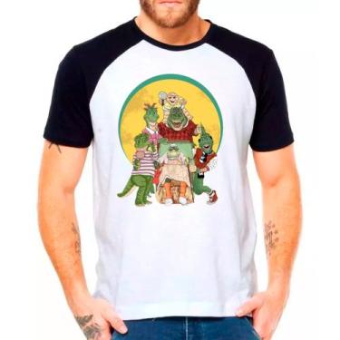 Imagem de Camiseta Familia Dinossauro Masculina - DESIGN CAMISETAS, Raglan, G