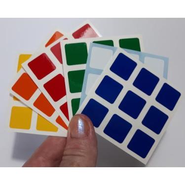 Imagem de Adesivos para Cubo Mágico 3x3x3 56 a 57mm Dayan Shengshou Rubik - Cube