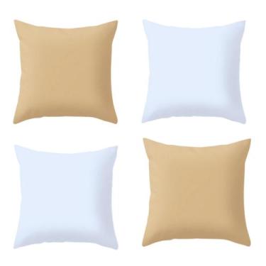 Imagem de Kit 4 Capas Lisas Varias Cores Para Sala Sofá Decoração - Gabi Flor, B