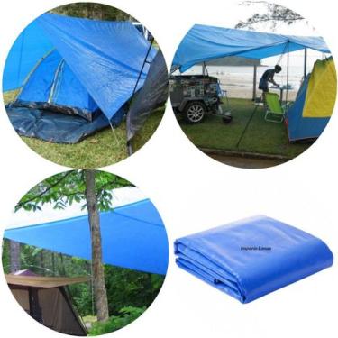 Imagem de Lona 6x4 Azul Impermeavel Piscina Barraca Camping Telhado IK300 - Impé