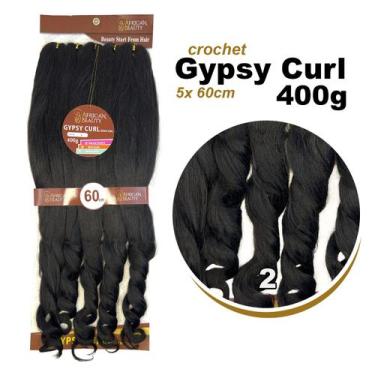 Imagem de Kit 2 Cabelo Jumbo Boho Curl Gypsy 5x Braids 400Gr + Anéis - African B