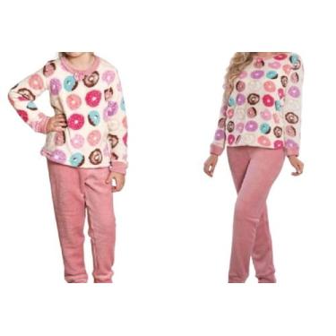 Imagem de Pijama infantil de inverno plush frio inverno super quentinho - BELLA,