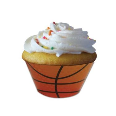 Imagem de Creative Converting Embalagem para cupcake de basquete fanático esportivo, 12 pacotes de 12