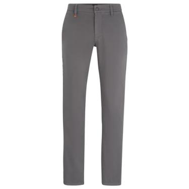Imagem de BOSS Calça masculina casual slim fit, Cinza macio, 38W / 30L