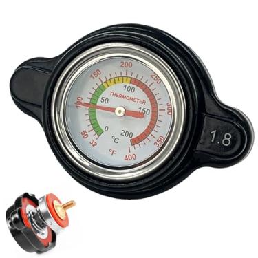 Imagem de LOBIUTIYA Medidor de temperatura da tampa do radiador de alta pressão 1,8 bar 25,6 psi, adequado para Honda, Kawasaki, Suzuki, Husqvarna Dirt Bike, modelos Yamaha Motorcycle ATV, tampa do radiador OEM