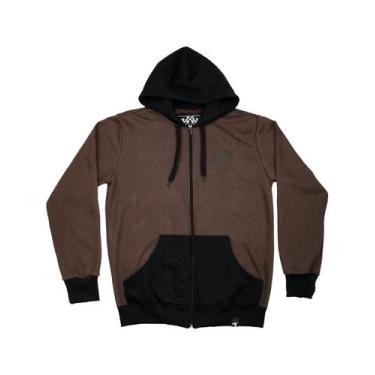 Imagem de Moletom Traxart Masculino Marrom com Zíper FA-025, G