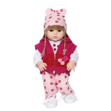 Imagem de Baby Reborn Grande Que Fala Pano + 08 Acessorios De Luxo - Cegonha Reb