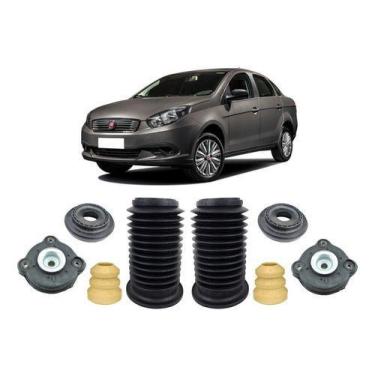 Imagem de 2 Kit Coxim Batente Dianteiro Grand Siena 2013 2014 2015 16 - QualyKit