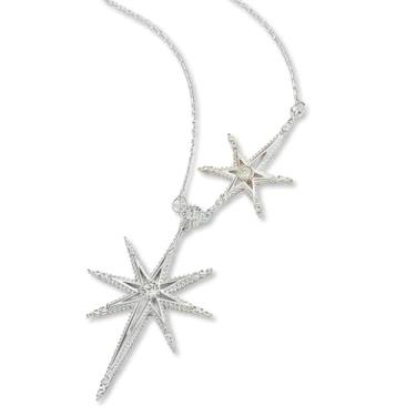 Imagem de Colar Feminino "Estrela Canopus" – Prata Esterlina 925, Cravejado com Zircônias – Símbolo de Esperança e Direcionamento – 45cm – Acompanha Bolsa de Veludo