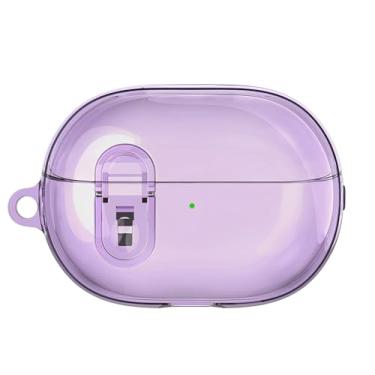 Imagem de SKPY Capa de proteção transparente durável compatível com Huawei Freebuds pro 3 capa transparente antiqueda com mosquetão para meninos, meninas, mulheres e homens