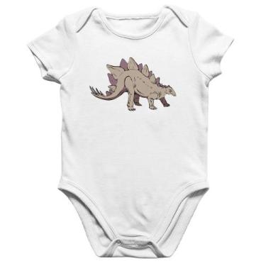 Imagem de Body Bebê Algodão Stegosaurus - Foca na Moda, Branco, G