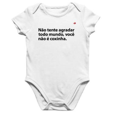 Imagem de Body Bebê Algodão Você não é coxinha - Foca na Moda, Branco, G