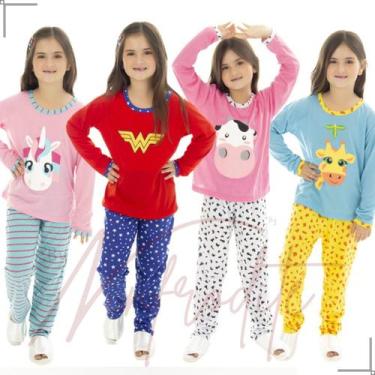 Imagem de Pijama Infantil Menina Estampado Confortavel Para Dia-a-dia - Prime Li